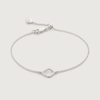 Monica Vinader Silver Riva Diamond Kite Chain Bracelet