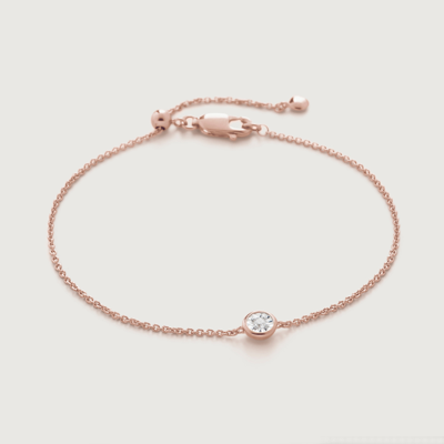 MONICA VINADER ROSE GOLD DIAMOND ESSENTIAL BRACELET DIAMOND