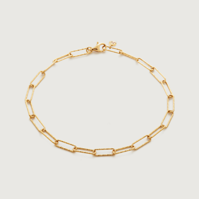 Monica Vinader Gold Alta Textured Chain Bracelet