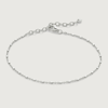 Monica Vinader Sterling Silver Barrel Station Chain Bracelet