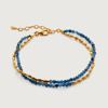 MONICA VINADER GOLD MINI NUGGET GEMSTONE BEADED BRACELET KYANITE