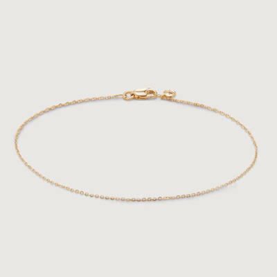 Monica Vinader Super Fine Chain Bracelet In Gold