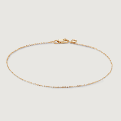 Monica Vinader Gold Super Fine Chain Bracelet In 14k Solid Gold
