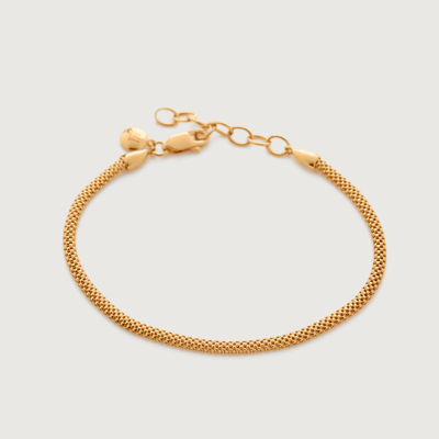 Monica Vinader Gold Heirloom Woven Fine Chain Bracelet