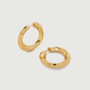 MONICA VINADER GOLD POWER MEDIUM HOOP EARRINGS