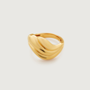 Monica Vinader Gold Swirl Ring