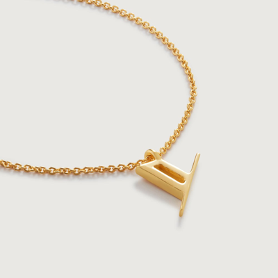 Monica Vinader Gold Initial Y Necklace Adjustable 41-46cm/16-18'