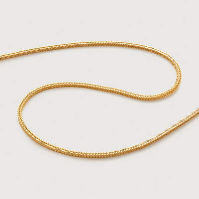 Monica Vinader Gold Juno Fine Chain Necklace Adjustable 46-50cm/18-20'
