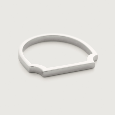 Monica Vinader Sterling Silver Signature Thin Ring In White