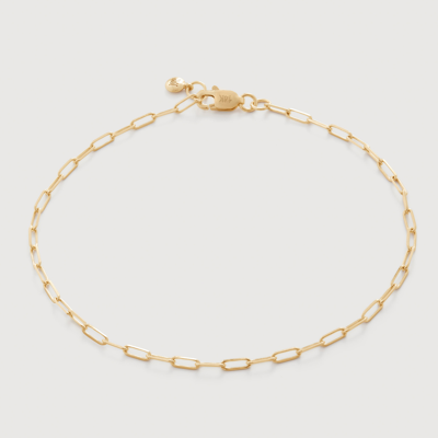Monica Vinader Gold Paperclip Chain Bracelet