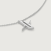Monica Vinader Sterling Silver Initial X Chain Necklace