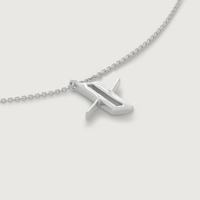 Monica Vinader Sterling Silver Initial X Necklace Adjustable 41-46cm/16-18' In Metallic