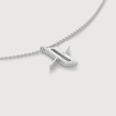 Monica Vinader Sterling Silver Initial X Chain Necklace In Metallic