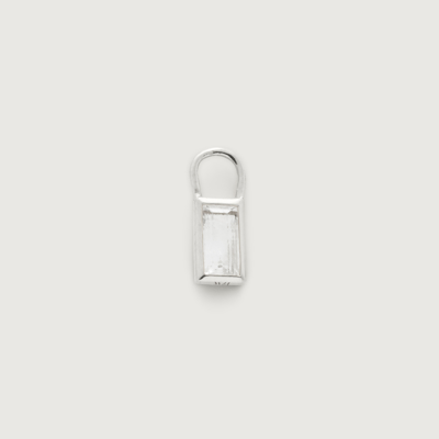 Monica Vinader Baguette Sterling Silver Ear Charm In White