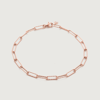 Monica Vinader Alta Textured 18ct Rose Gold-plated Vermeil Sterling Silver Bracelet