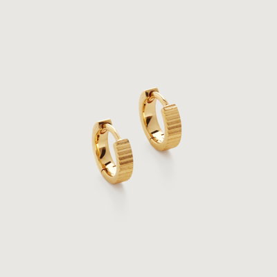 Monica Vinader Gold Disco Mini Huggie Earrings