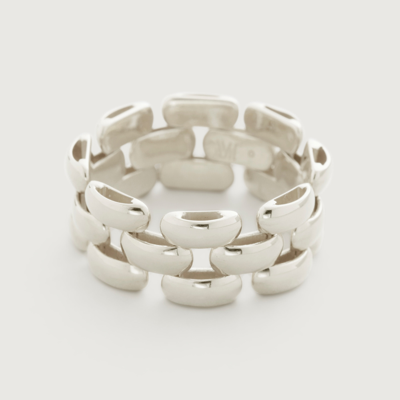 MONICA VINADER STERLING SILVER HEIRLOOM CHAIN RING