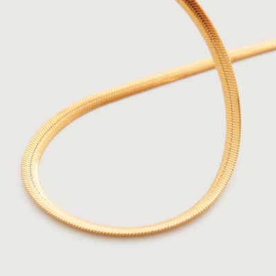 Monica Vinader Gold Snake Chain Necklace 46cm/18'