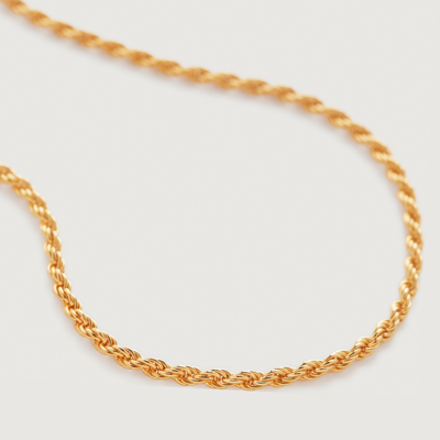 Monica Vinader Gold Rope Chain Necklace 41-46cm/16-18'