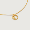 Monica Vinader Gold Initial O Chain Necklace