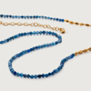 MONICA VINADER GOLD MINI NUGGET GEMSTONE BEADED NECKLACE ADJUSTABLE 41-46CM/16-18' KYANITE