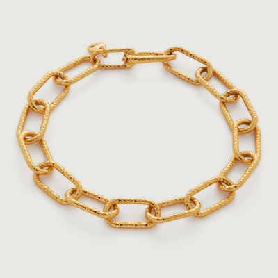 Monica Vinader Alta Texture Chunky Chain Bracelet In Gold