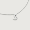 MONICA VINADER STERLING SILVER INITIAL J NECKLACE ADJUSTABLE 41-46CM/16-18'