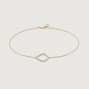 MONICA VINADER GOLD LAB GROWN DIAMOND RIVA KITE CHAIN BRACELET LAB GROWN DIAMOND