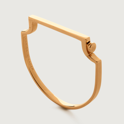 Monica Vinader Gold Signature Thin Bangle