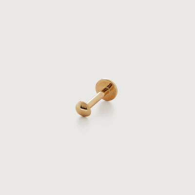 Monica Vinader Gold Nura Mini Pebble Single Labret Piercing Earring