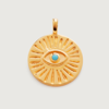 Monica Vinader Gold Talisman Evil Eye Pendant Turquoise