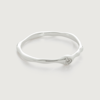 MONICA VINADER STERLING SILVER SIREN MINI DIAMOND STACKING RING