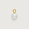 Monica Vinader Gold Round Pearl Pendant Pearl