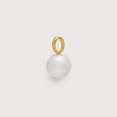 Monica Vinader Gold Round Pearl Pendant Pearl
