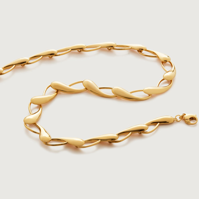 Monica Vinader Gold Nura Link Necklace