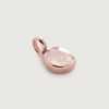 MONICA VINADER ROSE GOLD SIREN MINI BEZEL PENDANT CHARM ROSE QUARTZ