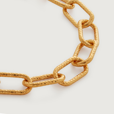 Monica Vinader Gold Alta Textured Chunky Necklace Adjustable 46cm/18'