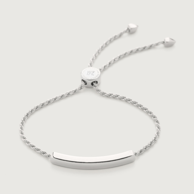 Monica Vinader Linear Chain Bracelet, Sterling Silver In Metallic