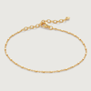 Monica Vinader Gold Barrel Station Chain Bracelet