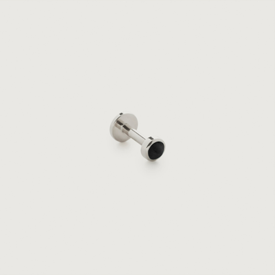 Monica Vinader Gold Mini Gem Single Labret Piercing Earring Black Onyx In Metallic