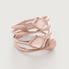 MONICA VINADER ROSE GOLD SIREN CLUSTER COCKTAIL RING ROSE QUARTZ