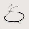 MONICA VINADER STERLING SILVER LINEAR DISC FRIENDSHIP BRACELET