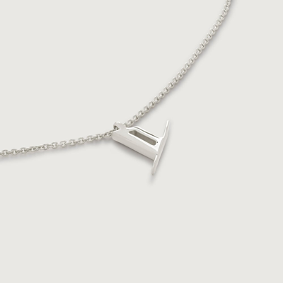 Monica Vinader Sterling Silver Initial Y Necklace Adjustable 41-46cm/16-18' In Neutral
