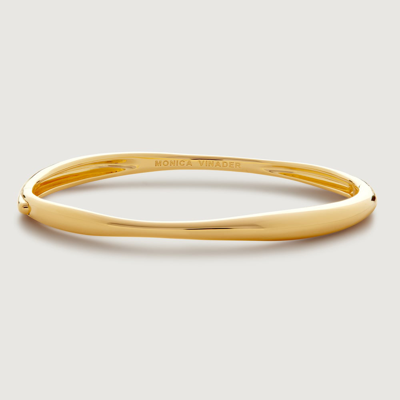 Monica Vinader Gold Nura Reef Thin Bangle