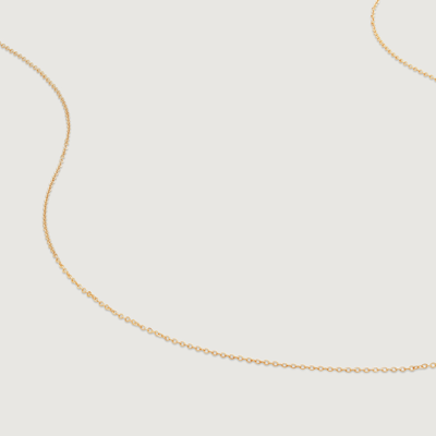 Monica Vinader Gold Super Fine Chain Necklace Adjustable 41-46cm/16-18' No Stone
