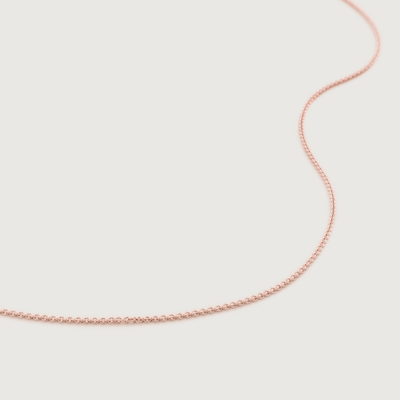 Monica Vinader Rose Gold Fine Chain Necklace 22'