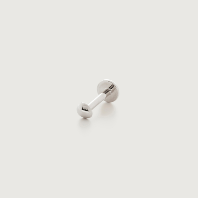 Monica Vinader Gold Nura Mini Pebble Single Labret Piercing Earring In Metallic