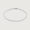 MONICA VINADER STERLING SILVER MINI PAPERCLIP CHAIN BRACELET