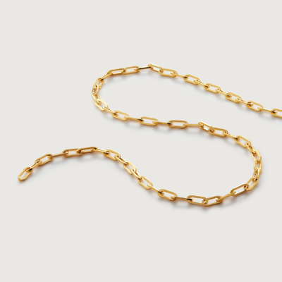 Monica Vinader Gold Mini Paperclip Chain Necklace Adjustable 46cm/18'