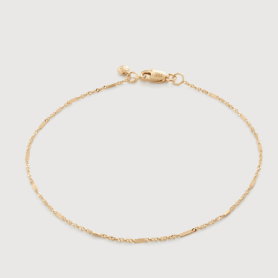 Monica Vinader Gold Shimmer Chain Bracelet In Grey